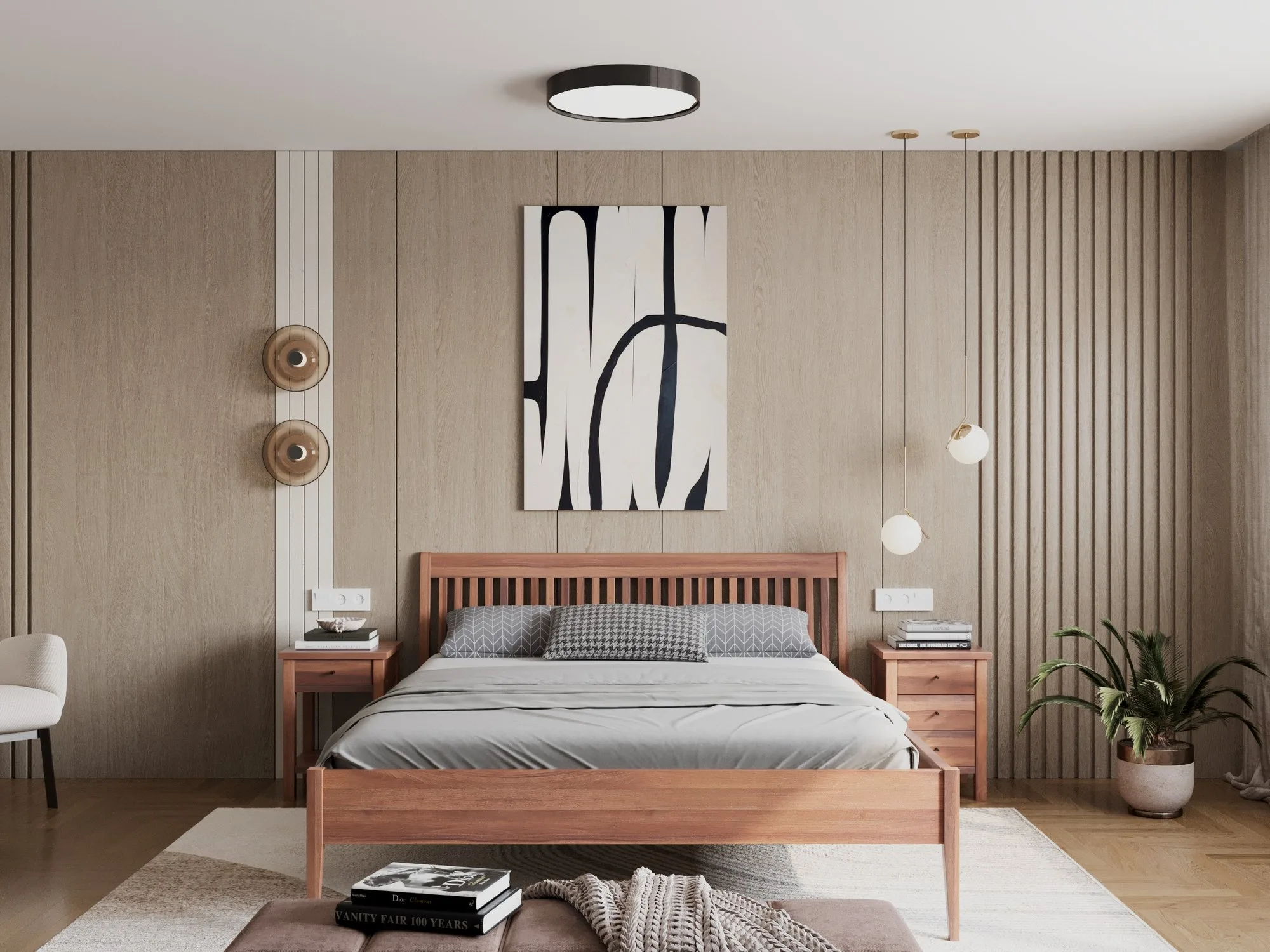 Solid wood bed Felicitas