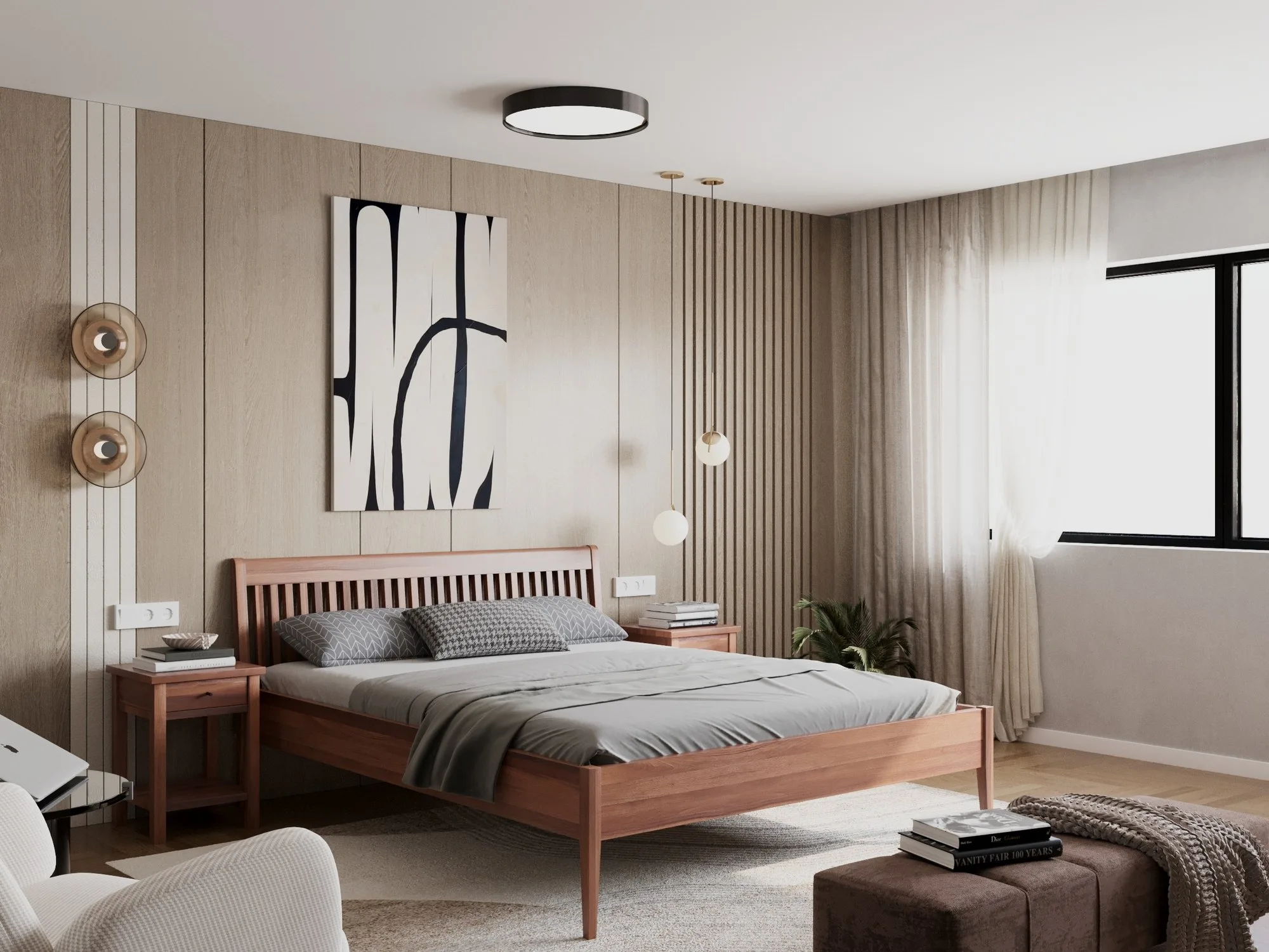 Solid wood bed Felicitas