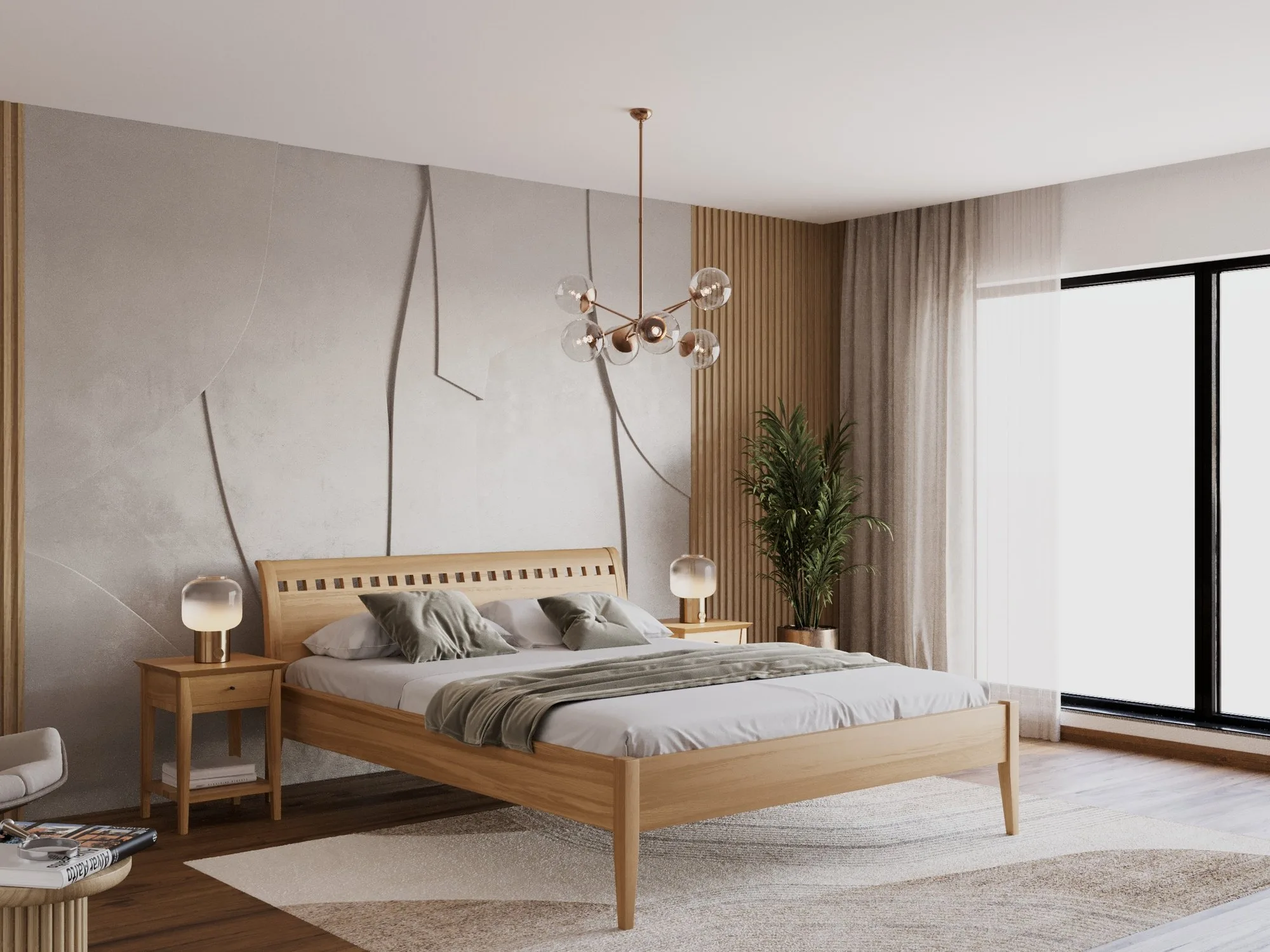 Solid wood bed Siena