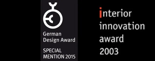 German Design Award 2019, Special Mention 2015, interior innovation award 2003.