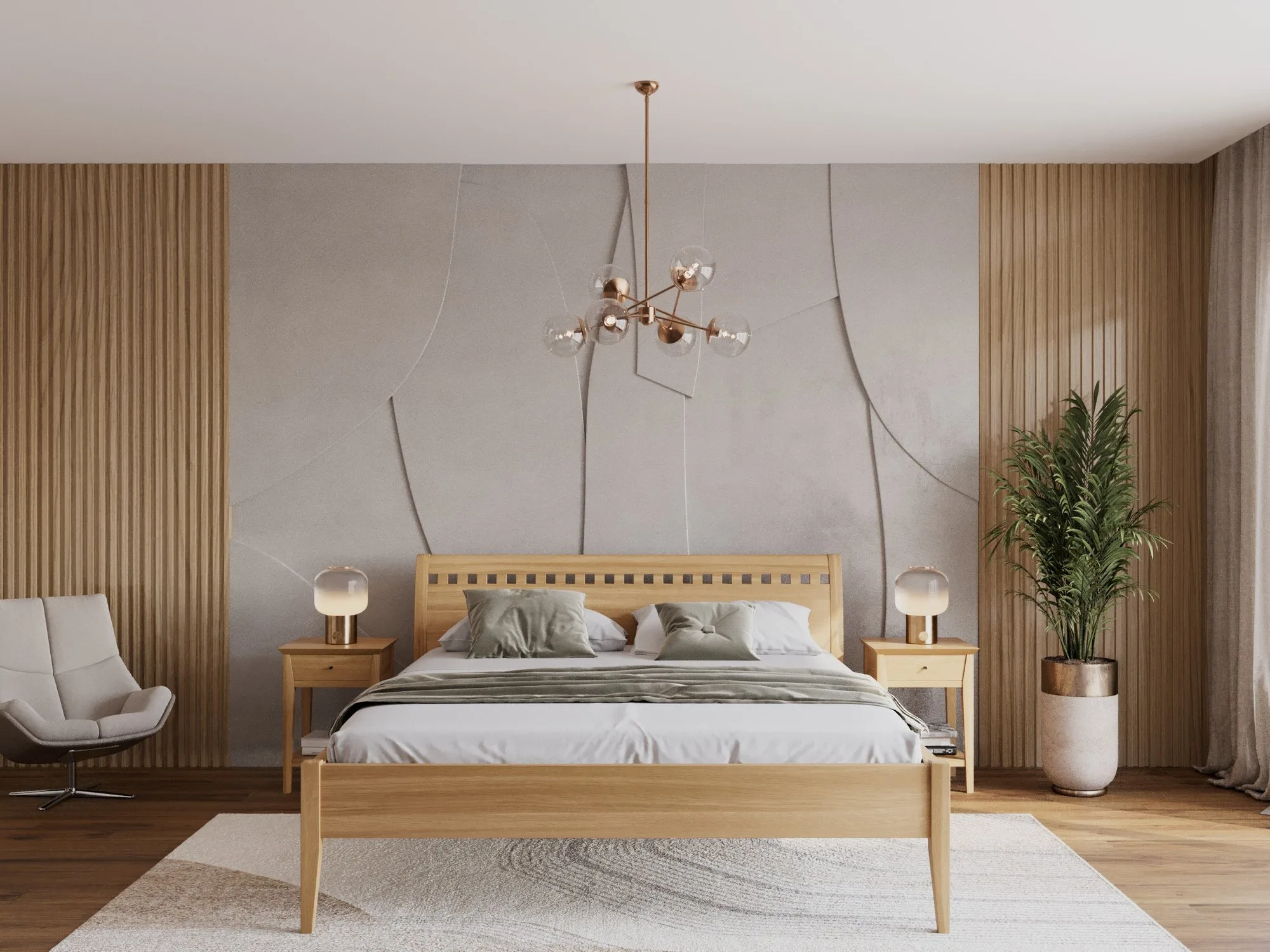 Solid wood bed Siena