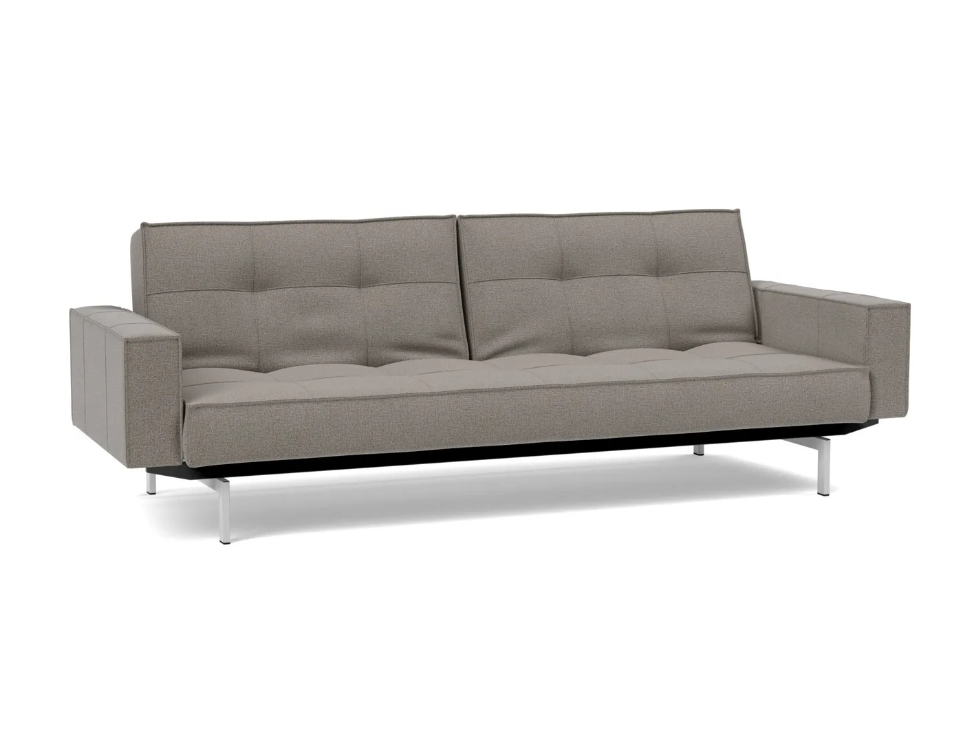 Schlafsofa Splitback Chrome mit Armlehnen