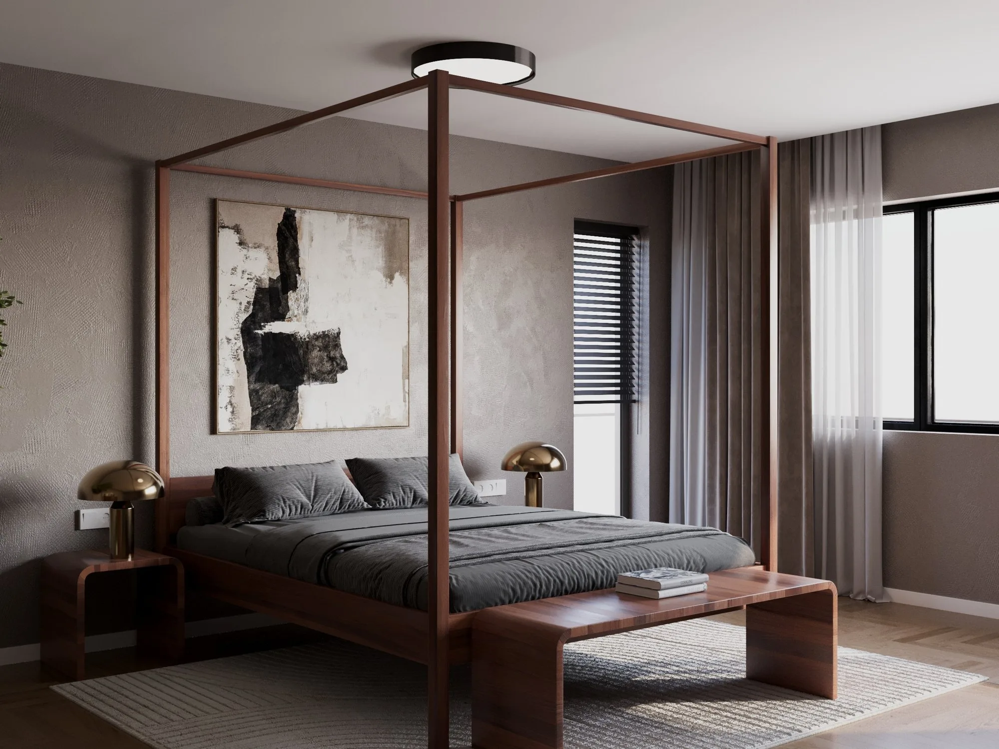 Solid wood bed Cielo