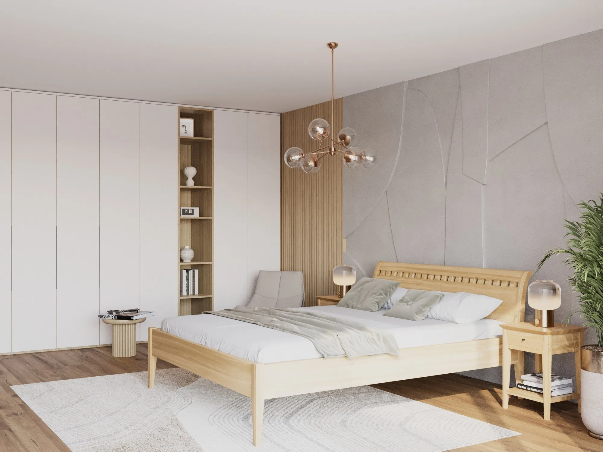 Solid wood bed Siena