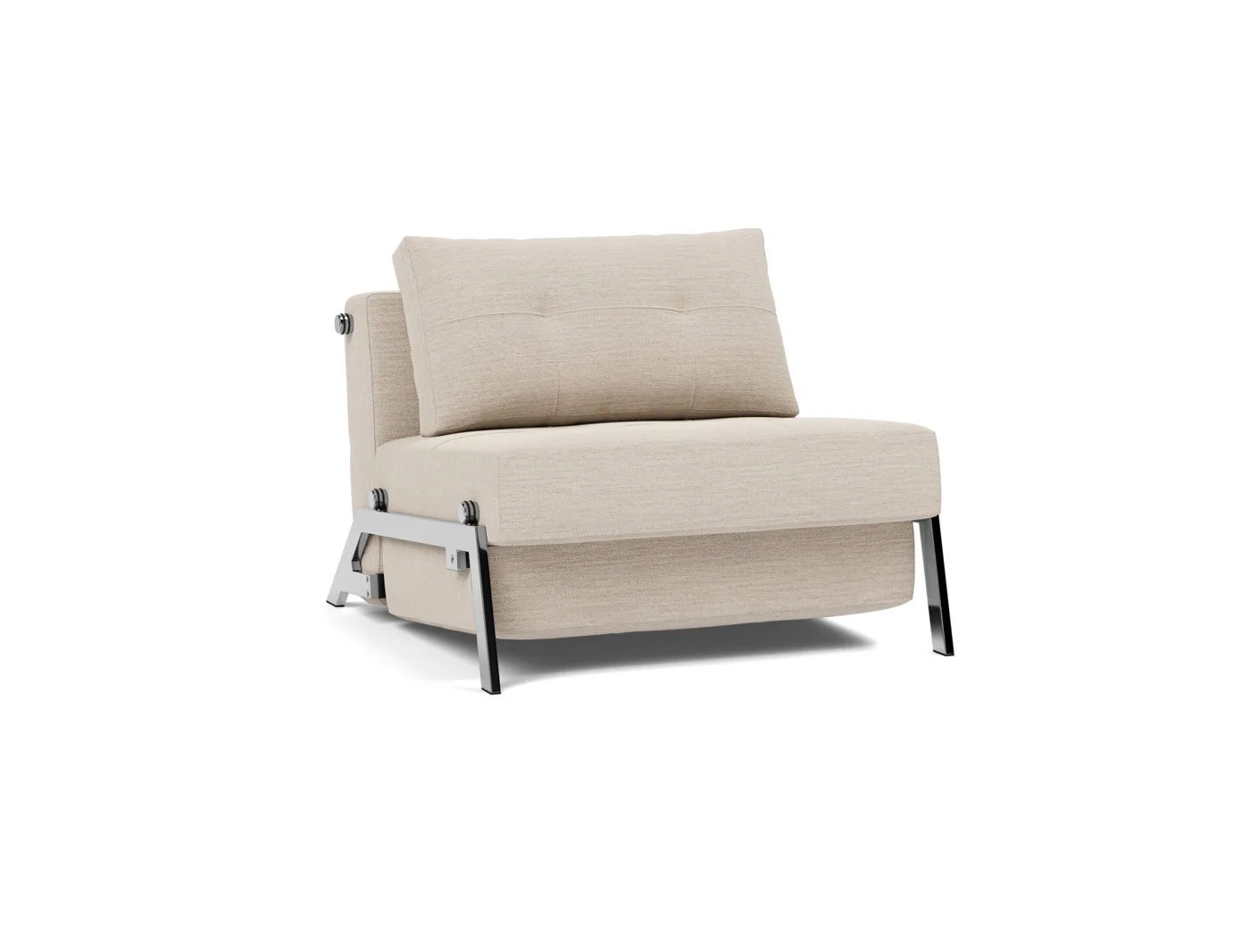 Sleeping chair Cubed 90 Chair, chrome legs