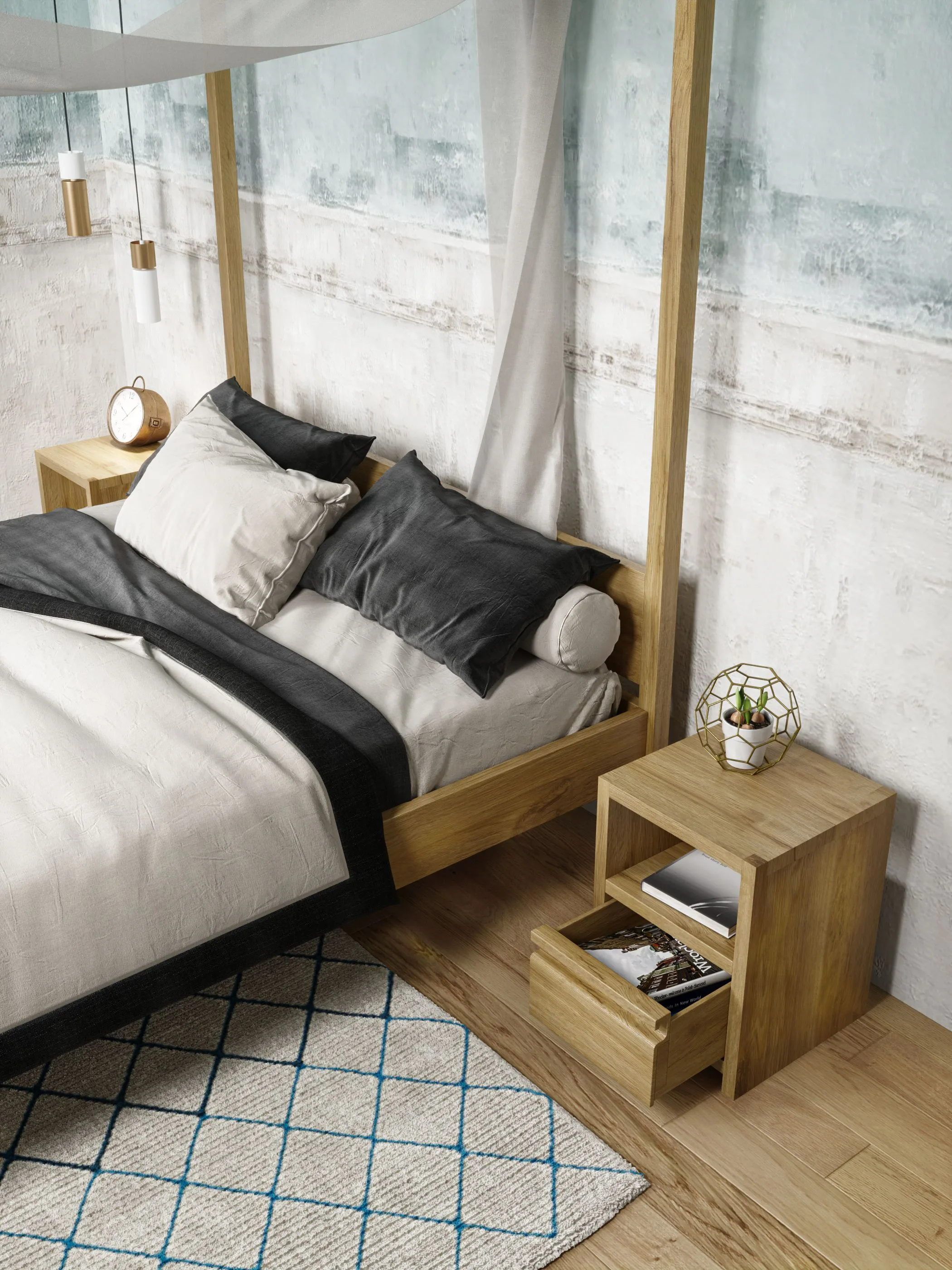 Rast Design Massivholzbett Cielo Ambiente